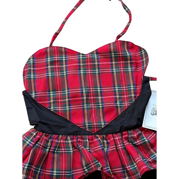 NWT Only Little Once Christmas Plaid Apron Child medium 2 of 2 - Picture 4 of 6